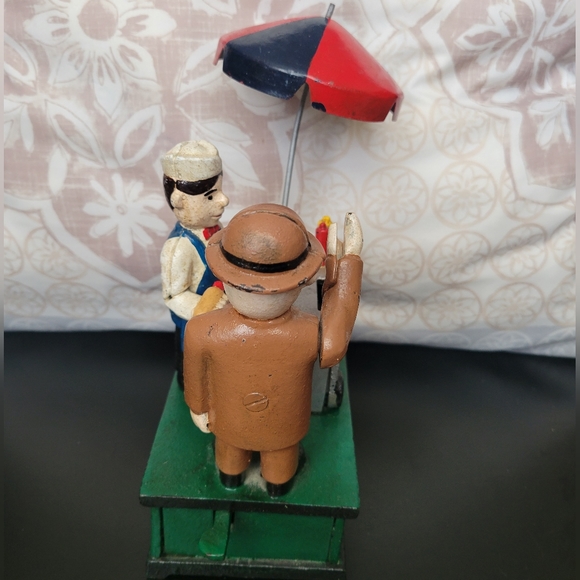 Antique Hot Dog Cart Piggy Bank by C Hawthorne Direct LLC - Picture 3 of 8